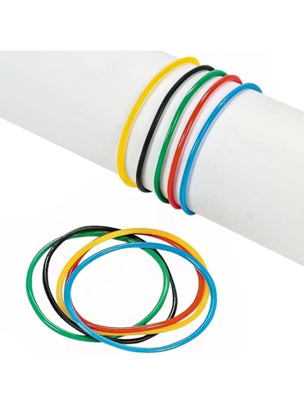 Vibrant Assorted Vinyl Jelly Bracelets - Bulk Set of 144 for Parties & Events